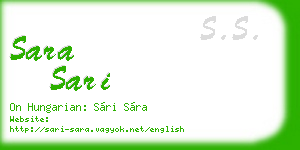 sara sari business card
